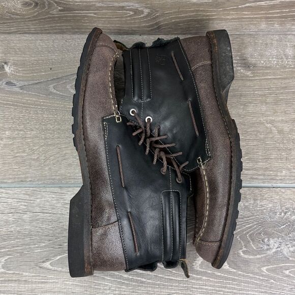 Timberland Earthkeepers 73173 Men's Sz 8.5M Black Brown Leather Mid Chukka Boots - Picture 10 of 12